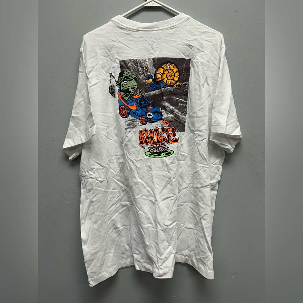 Nike White Tee with Vibrant Graphic